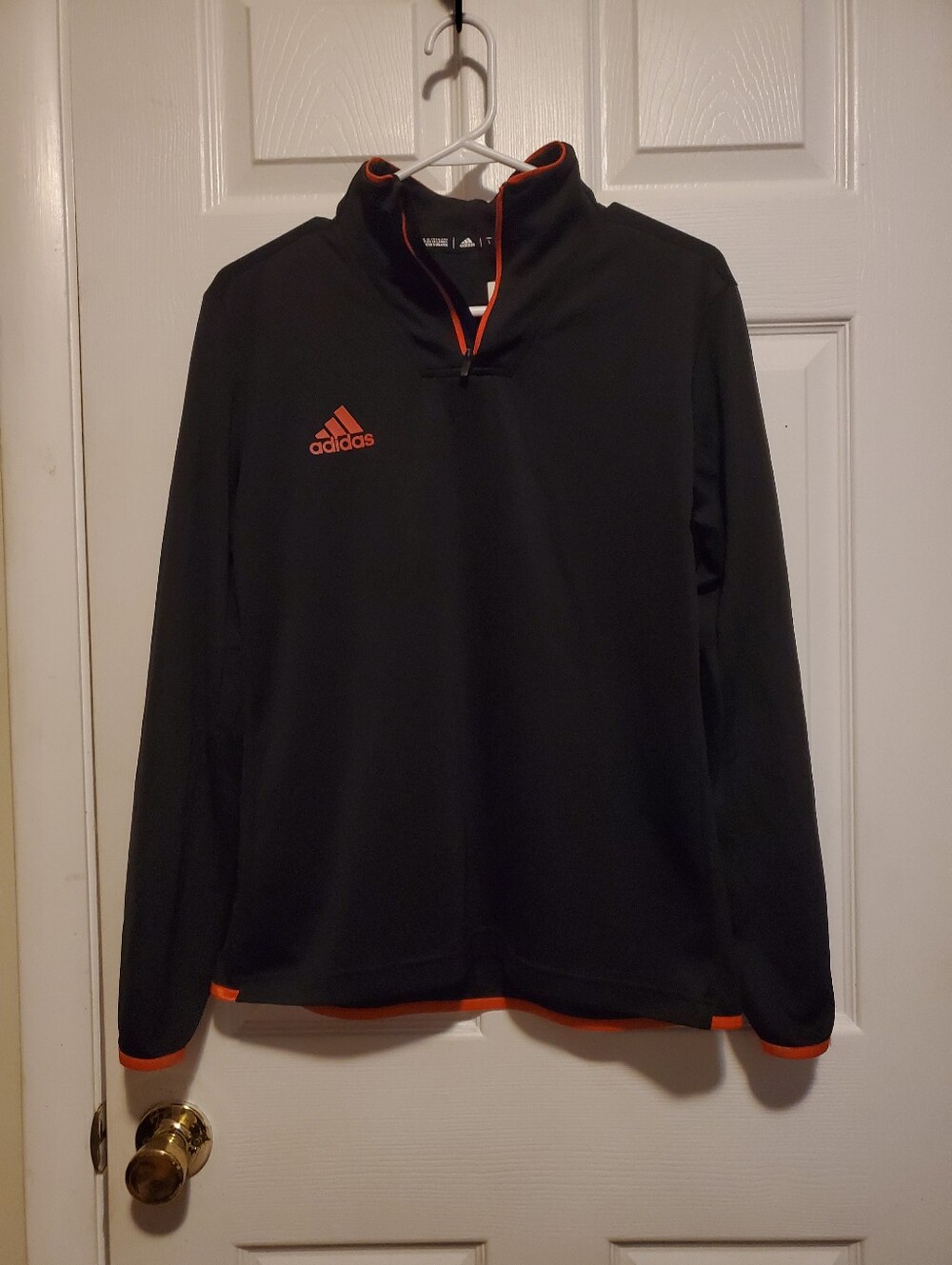 adidas Black Pullover with Pink Trim and Logo